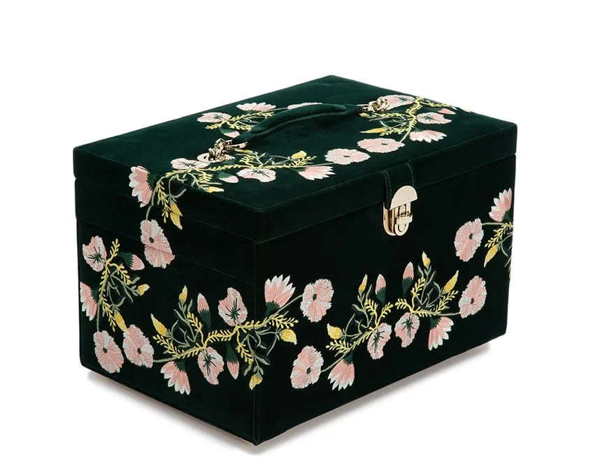 Zoe Large Jewelry Box (Forest Green)